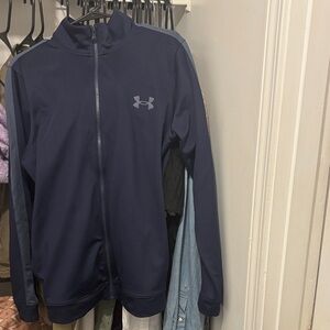 Under Armour Navy and Slate Full-Zip Athletic tracksuit